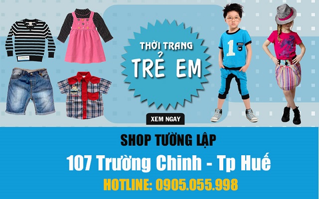 Shop thời trang trẻ em ở Huế